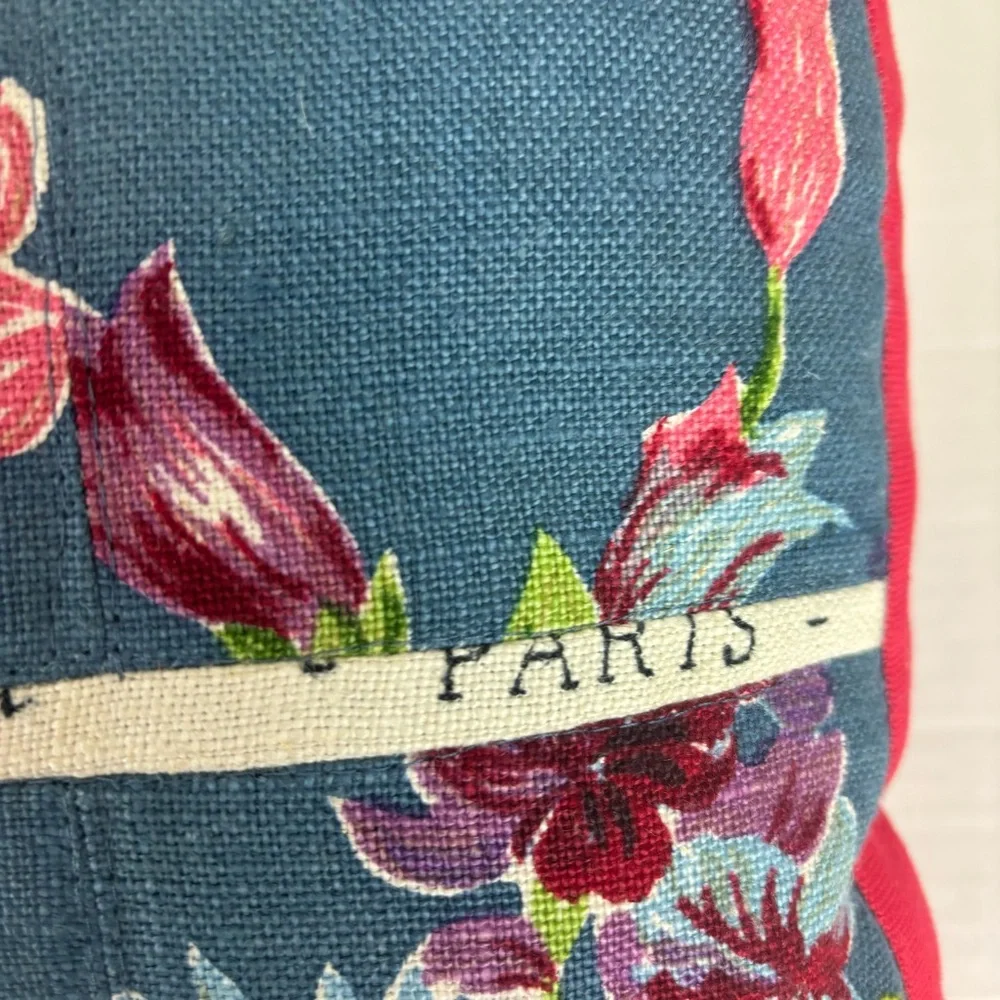 Handmade pillow-removal cover-French vintage floral fabric